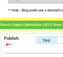 Open SEO section